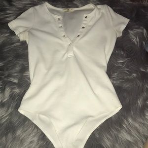 white button up bodysuit